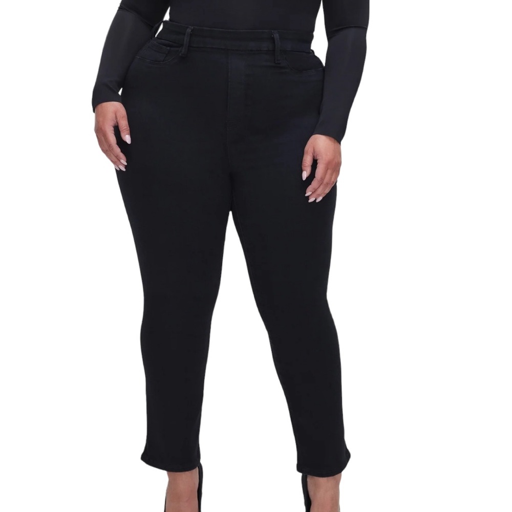 GOOD AMERICAN POWER STRETCH PULL-ON STRAIGHT JEANS